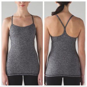 Lululemon Power Y Tank - Heathered Blue Gray